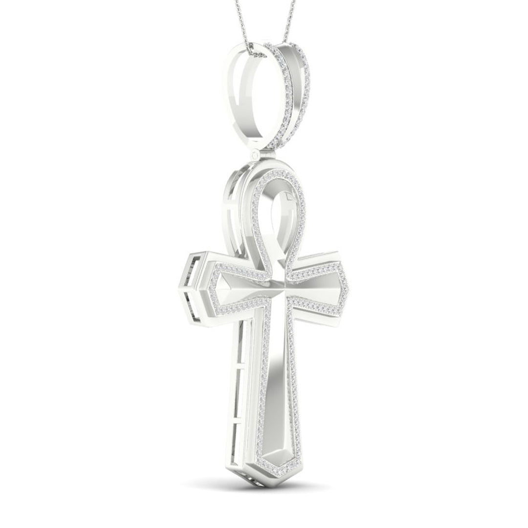 Sparkling 10k White Gold 0.40CT Lab Diamond Pendant