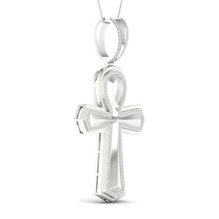 Sparkling 10k White Gold 0.40CT Lab Diamond Pendant