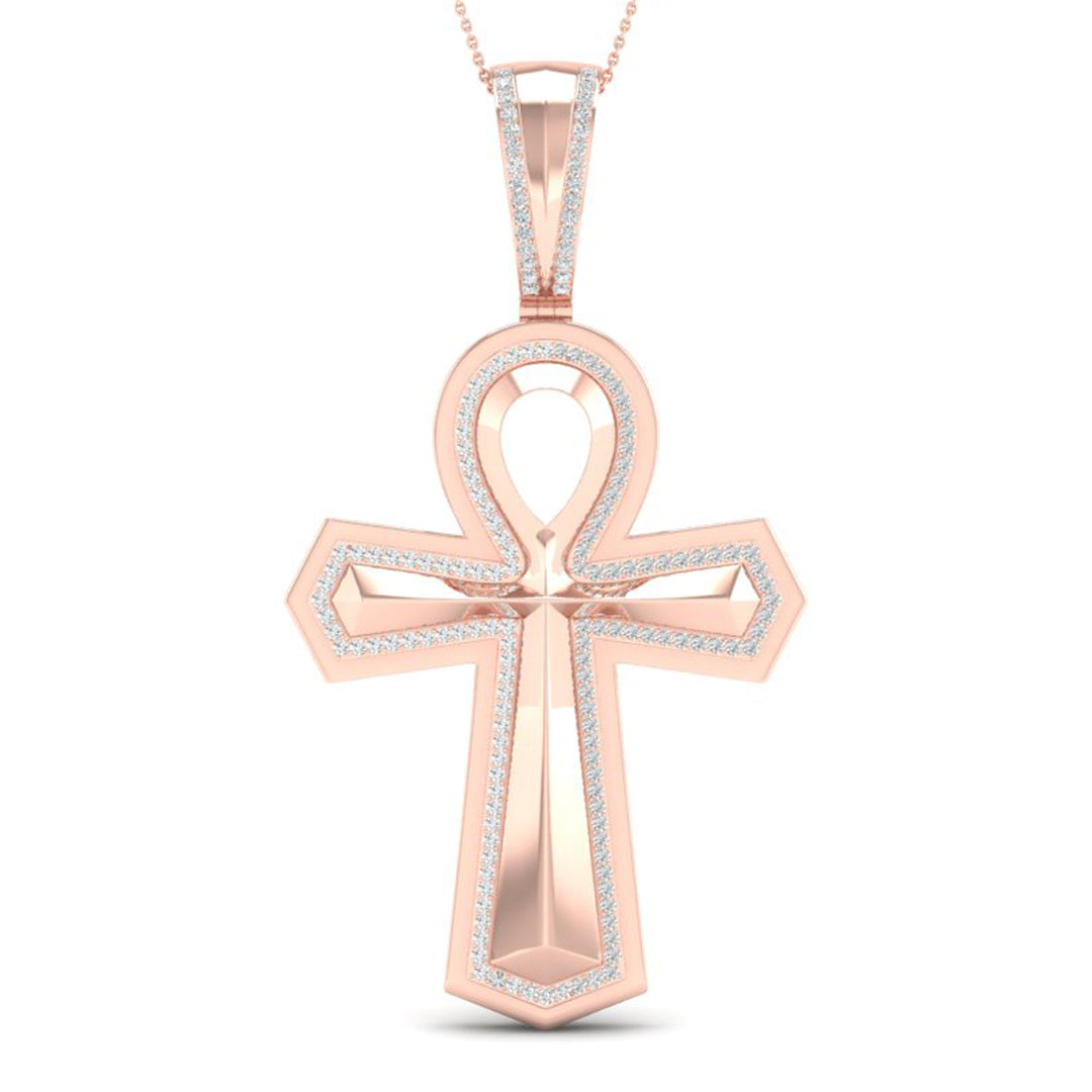 Delicate 10k Rose Gold 0.40CT Lab Diamond Pendant