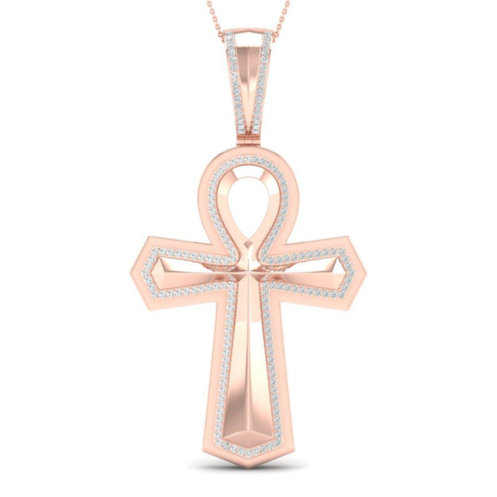 Delicate 10k Rose Gold 0.40CT Lab Diamond Pendant