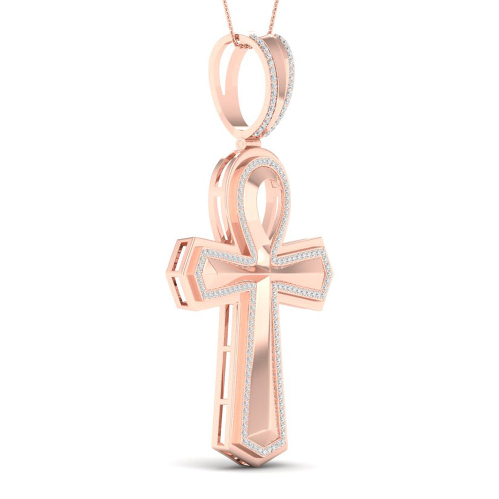 Delicate 10k Rose Gold 0.40CT Lab Diamond Pendant