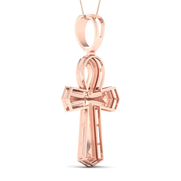 Delicate 10k Rose Gold 0.40CT Lab Diamond Pendant