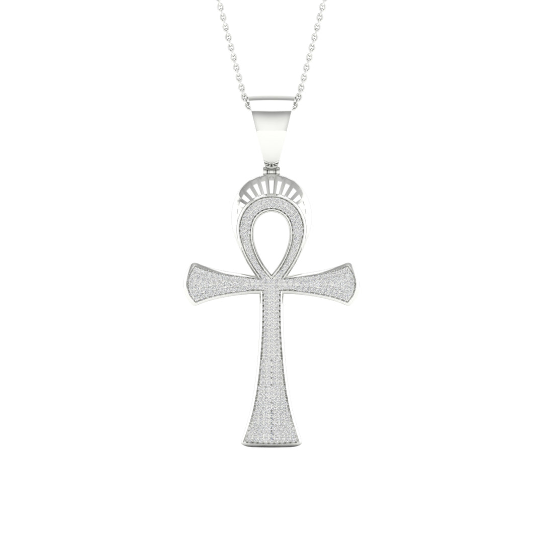 10k White Gold Lab Diamond Pendant: Timeless Elegance