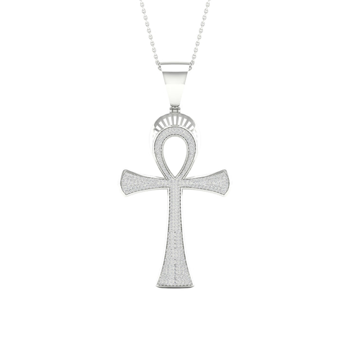 10k White Gold Lab Diamond Pendant: Timeless Elegance