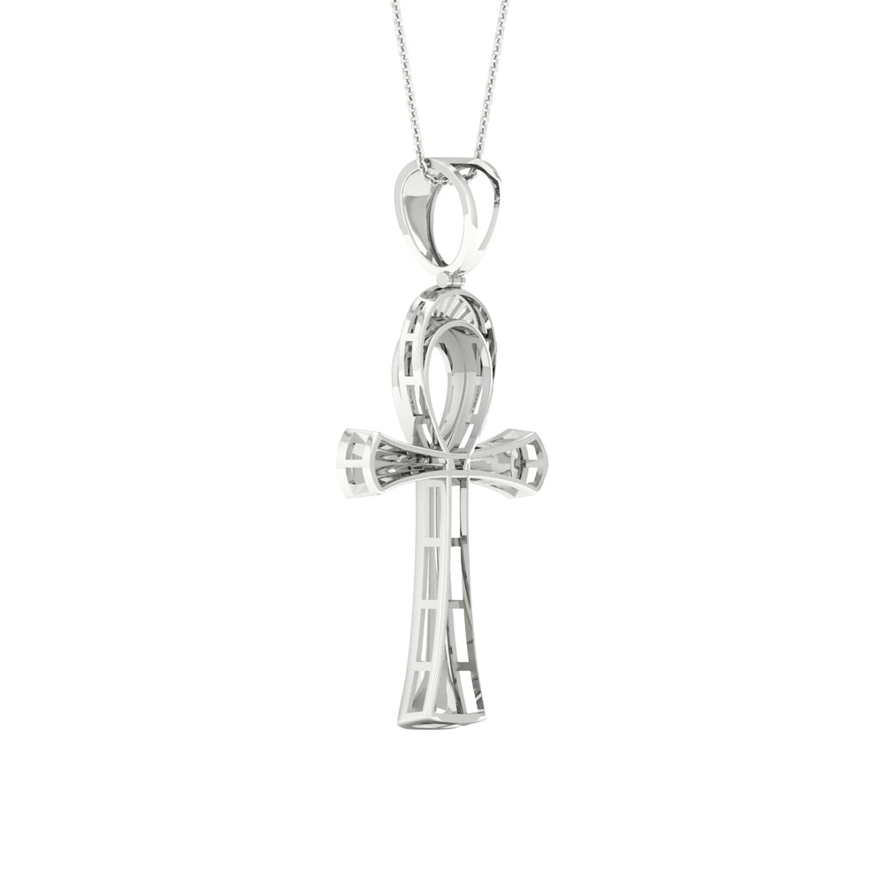 10k White Gold Lab Diamond Pendant: Timeless Elegance