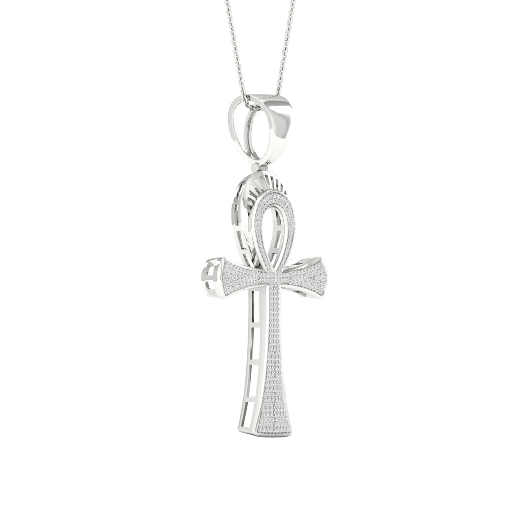 10k White Gold Lab Diamond Pendant: Timeless Elegance