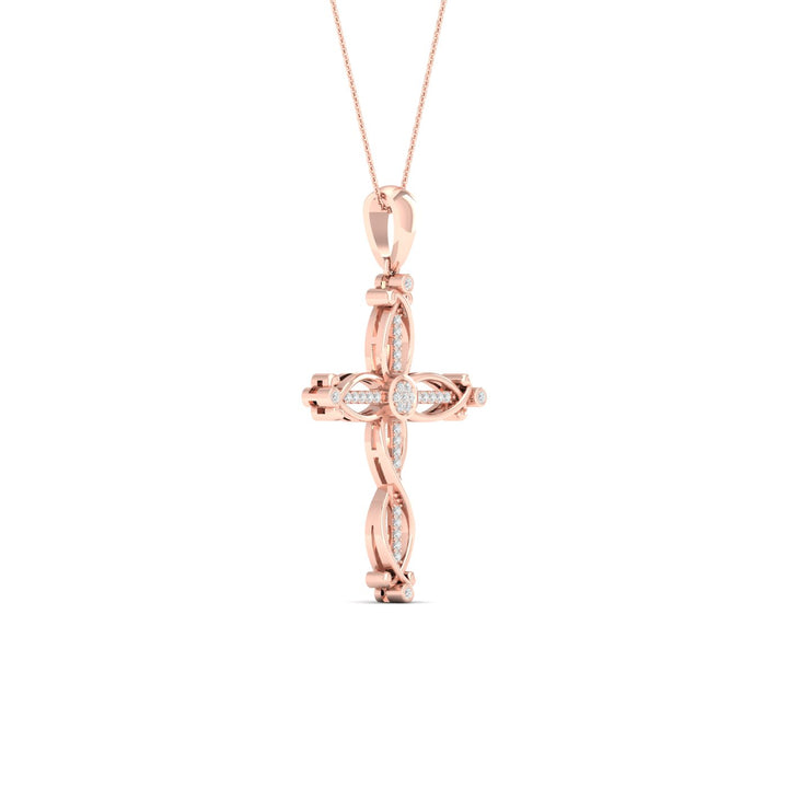 Delicate 10k Rose Gold 0.10CT Lab Diamond Pendant