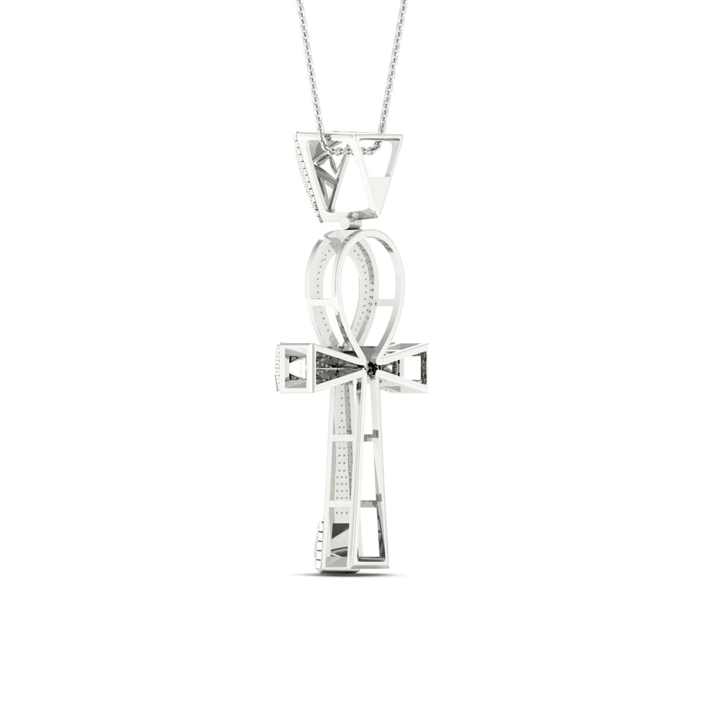 Luminous 10k White Gold 0.50CT Lab Diamond Pendant Necklace