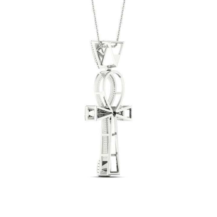 Luminous 10k White Gold 0.50CT Lab Diamond Pendant Necklace