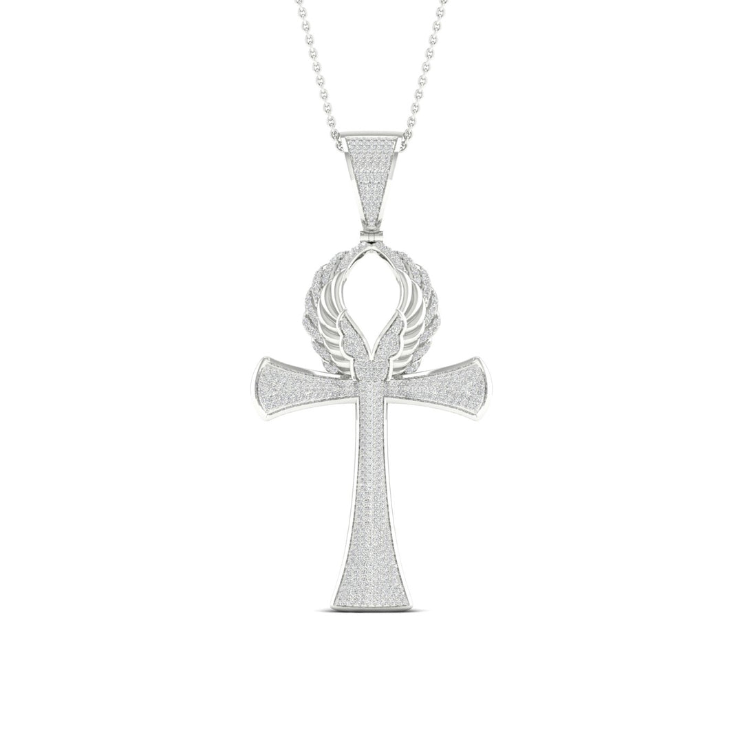 10k White Gold Lab Diamond Pendant: Timeless Elegance