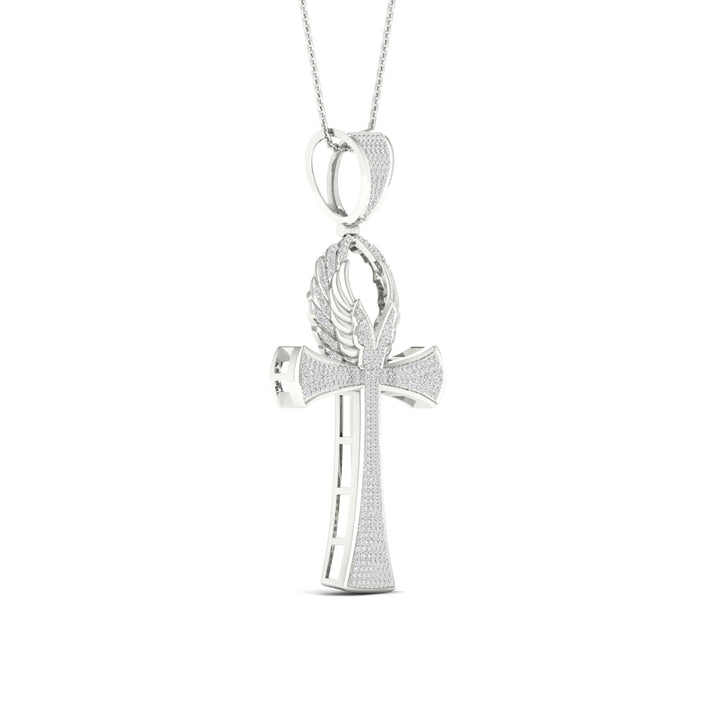 10k White Gold Lab Diamond Pendant: Timeless Elegance
