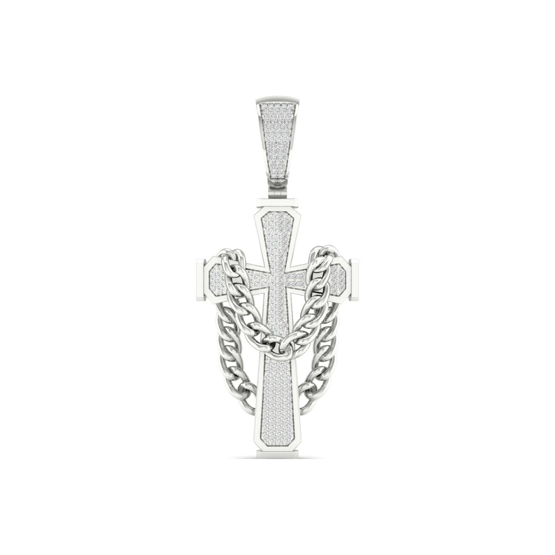 10k White Gold Lab Diamond Pendant: Timeless Elegance