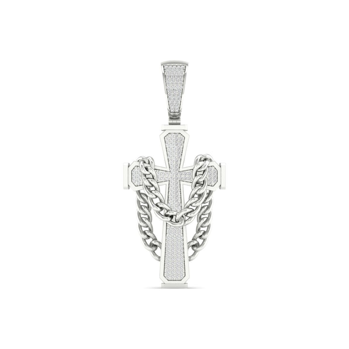 10k White Gold Lab Diamond Pendant: Timeless Elegance