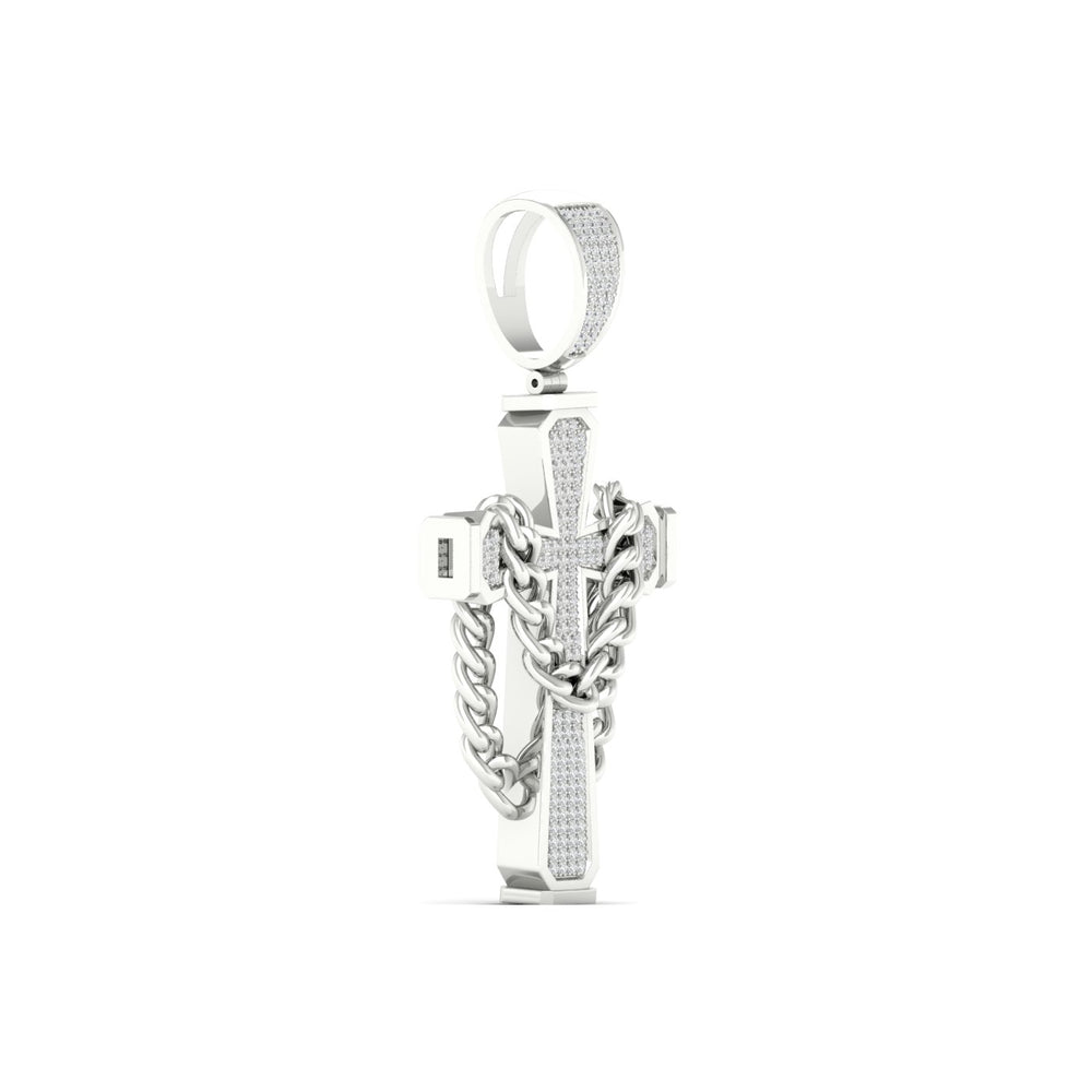10k White Gold Lab Diamond Pendant: Timeless Elegance