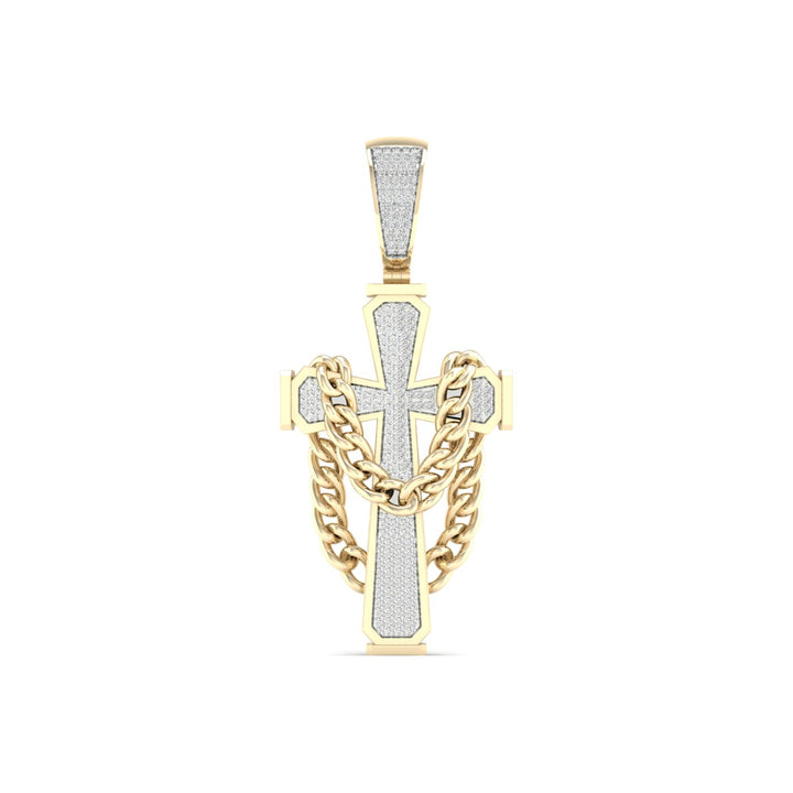 10k Yellow Gold 0.43CT Lab Diamond Pendant Charm