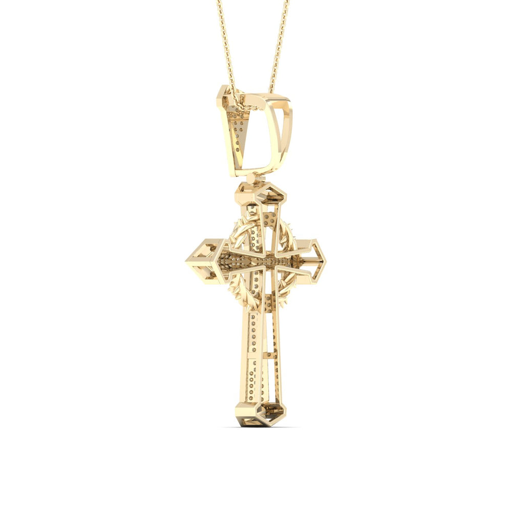 10k Yellow Gold 0.50CT Lab Diamond Religious Pendant