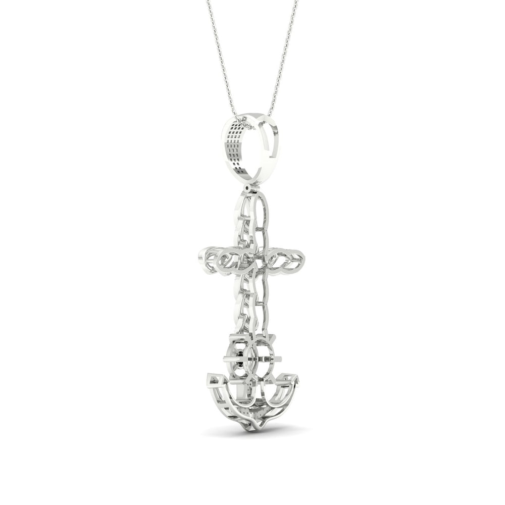 10k White Gold 0.40CT Lab Diamond Pendant Necklace