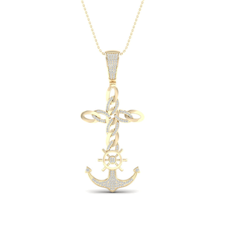 10k Yellow Gold 0.40CT Lab Diamond Pendant Necklace