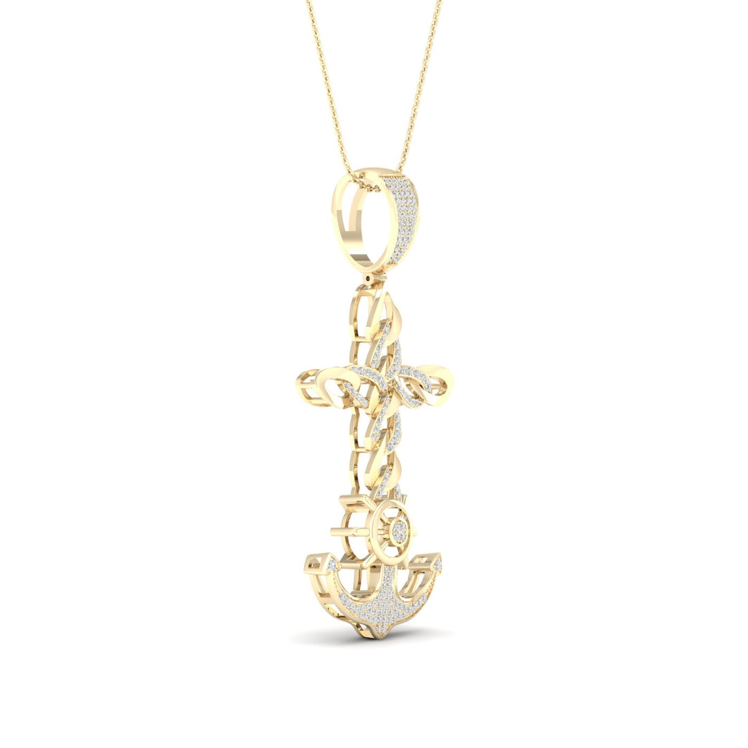 10k Yellow Gold 0.40CT Lab Diamond Pendant Necklace