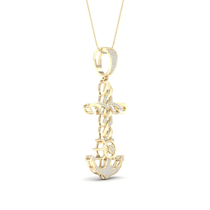 10k Yellow Gold 0.40CT Lab Diamond Pendant Necklace