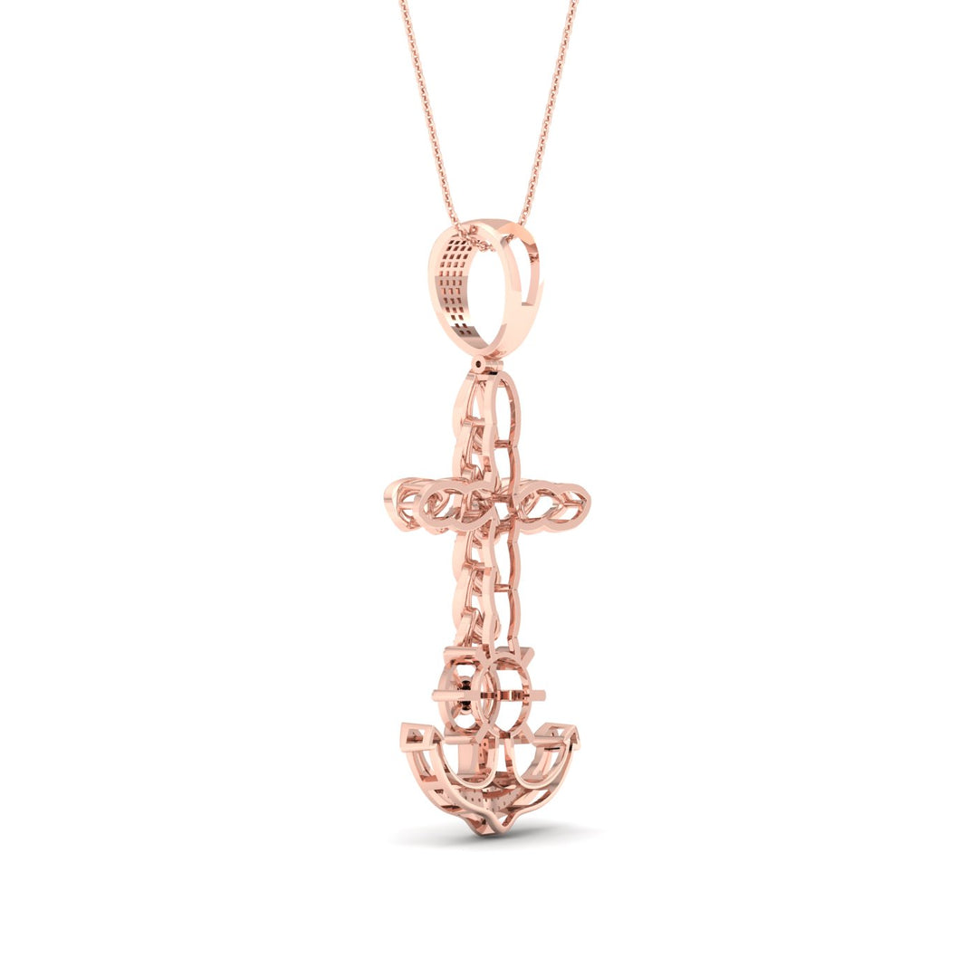 10k Rose Gold 0.40CT Lab Diamond Pendant Necklace