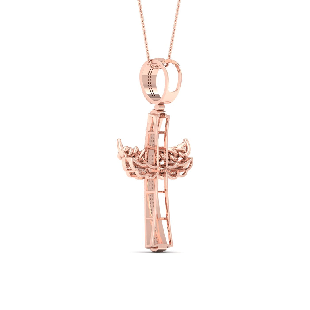 10k Rose Gold 0.43CT Lab Diamond Pendant Necklace