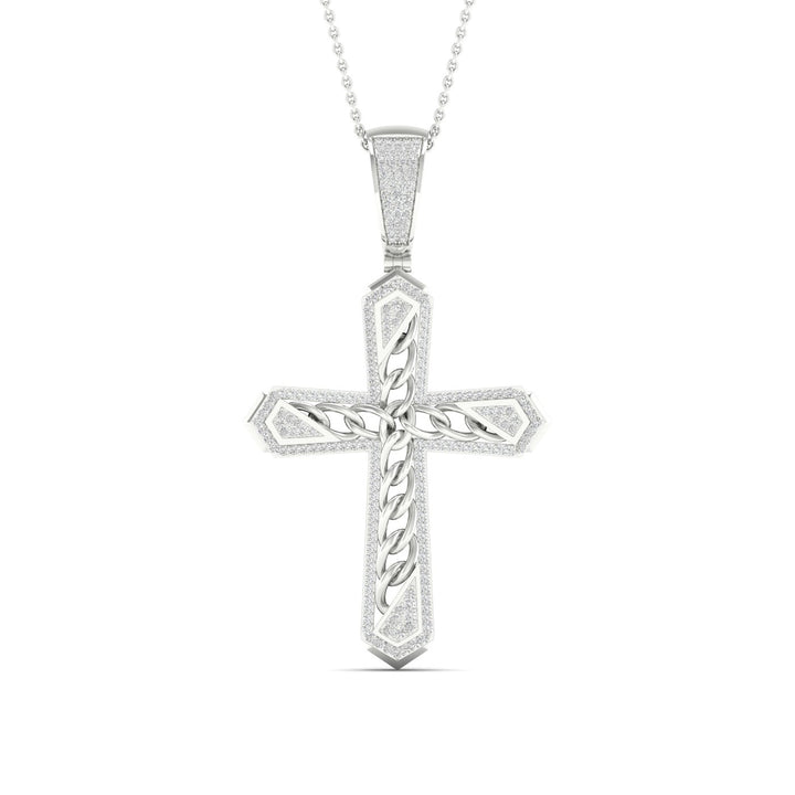 Sparkling 0.55CT Lab Diamond Pendant in White Gold
