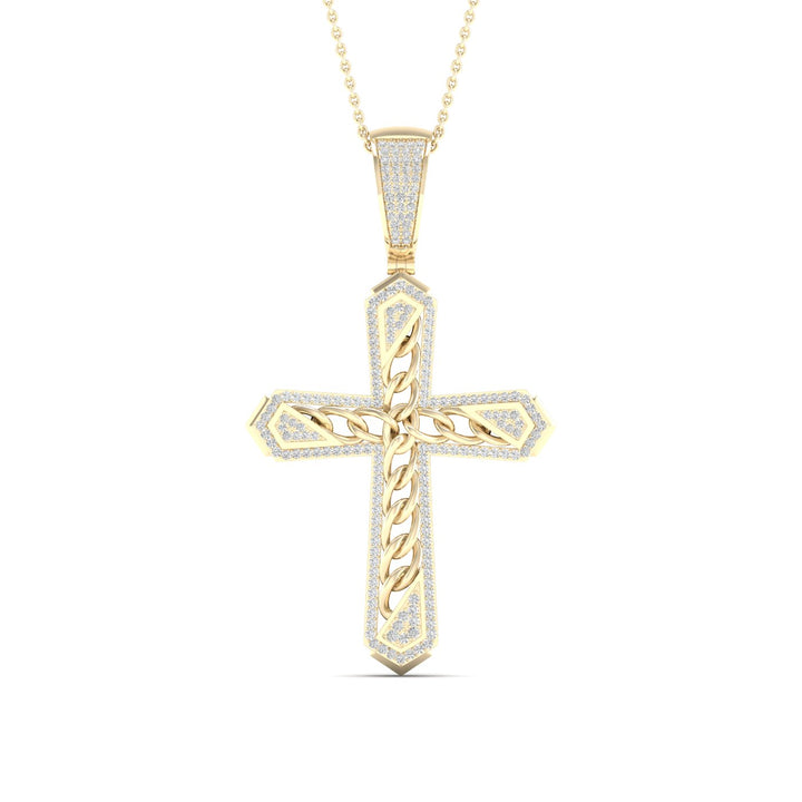 10k Yellow Gold 0.55CT Lab Diamond Pendant Charm