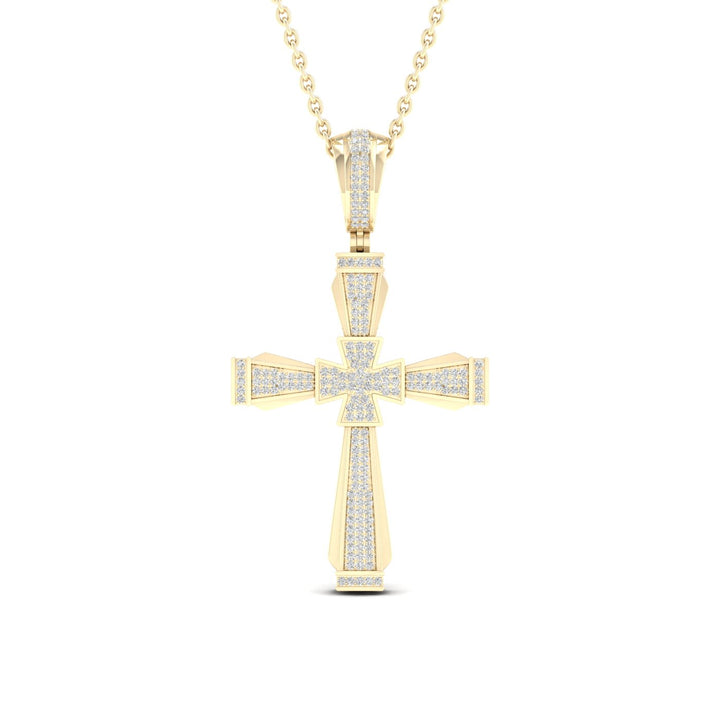 10k Yellow Gold Lab Diamond Religious Pendant - Spiritual Brilliance