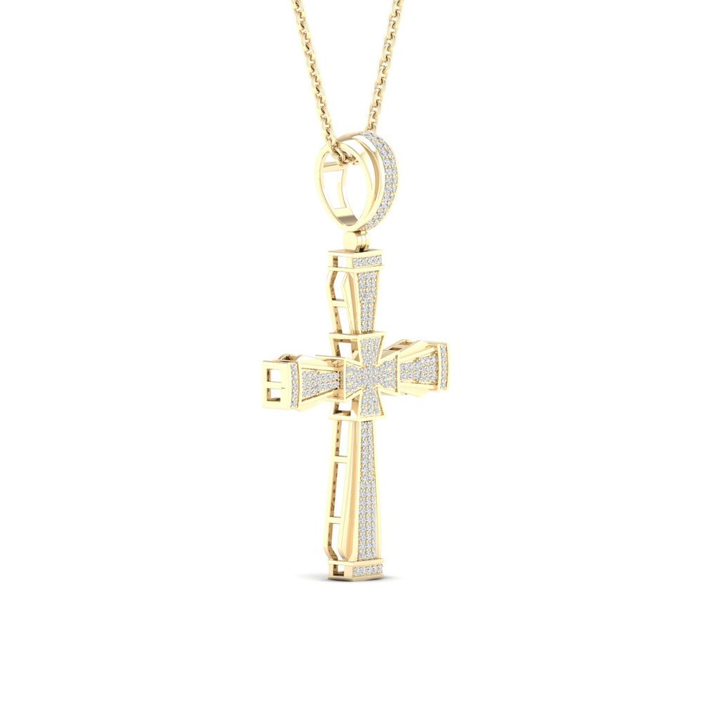 10k Yellow Gold Lab Diamond Religious Pendant - Spiritual Brilliance