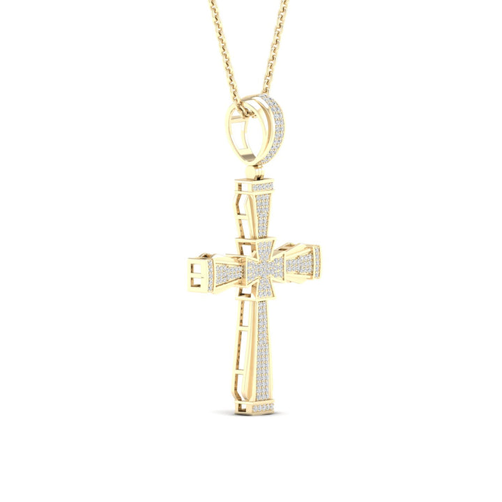 10k Yellow Gold Lab Diamond Religious Pendant - Spiritual Brilliance