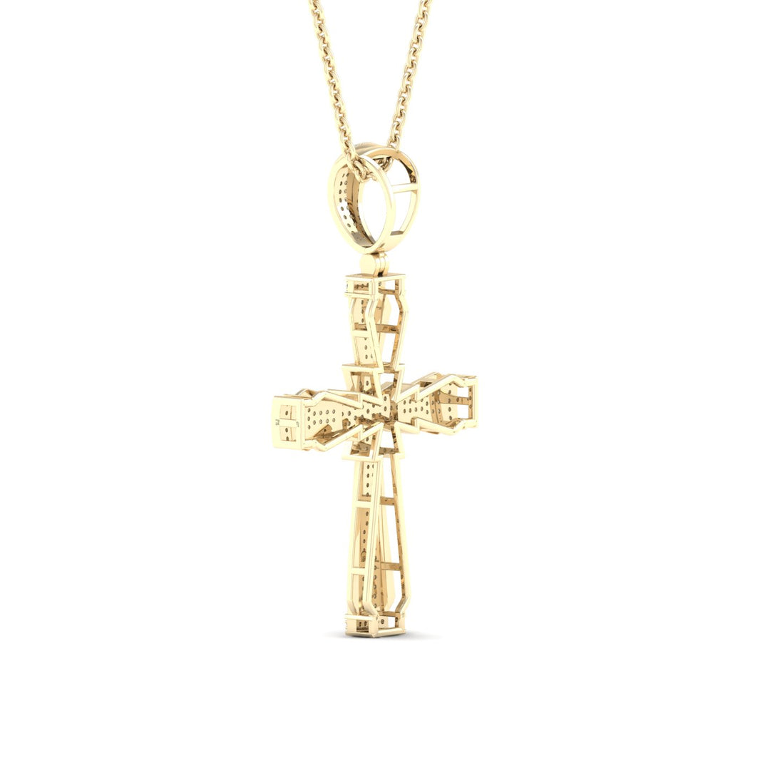 10k Yellow Gold Lab Diamond Religious Pendant - Spiritual Brilliance
