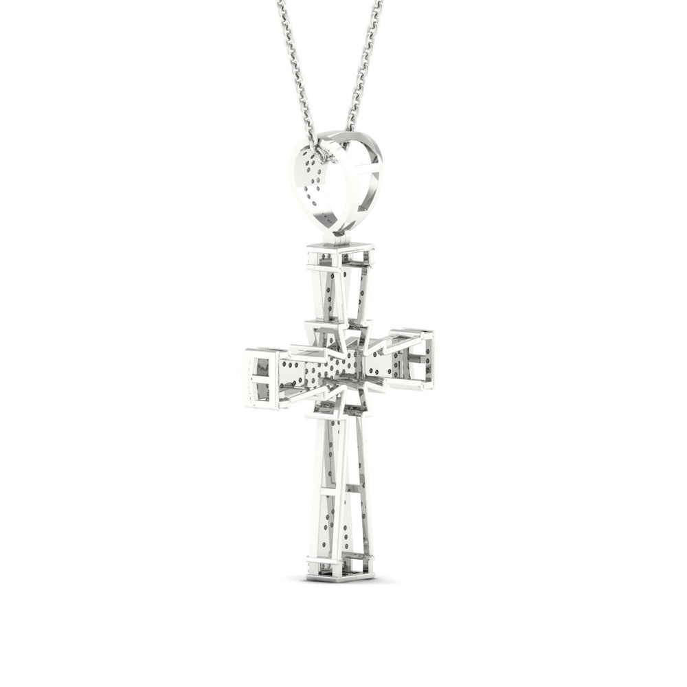 Elegant 10k White Gold 0.40CT Lab Diamond Pendant
