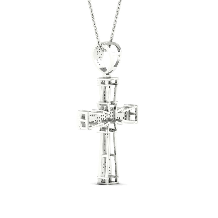 Elegant 10k White Gold 0.40CT Lab Diamond Pendant