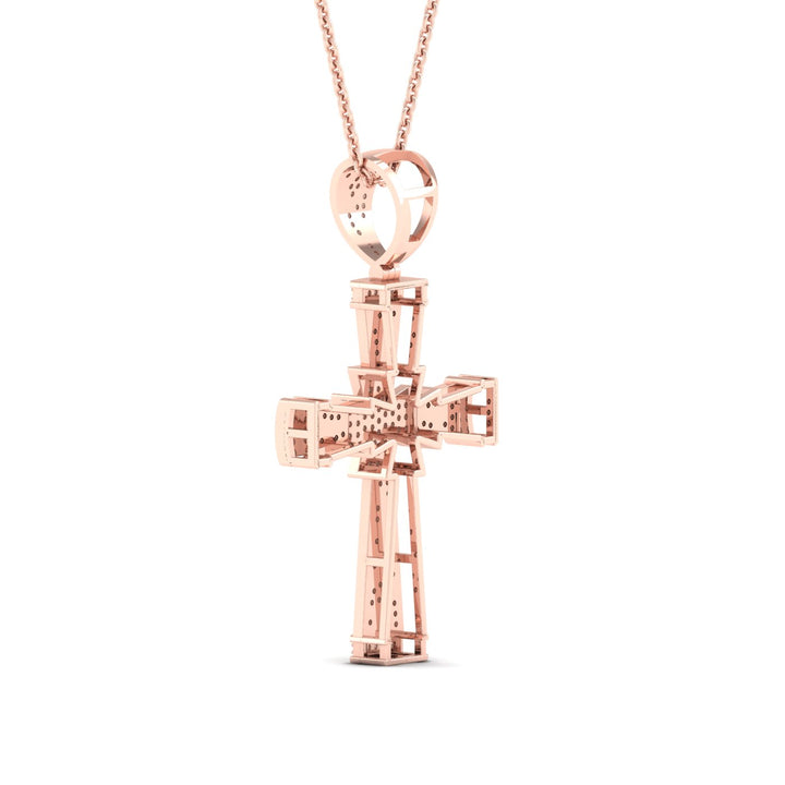 10k Rose Gold Lab Diamond Pendant: Timeless Romantic Charm