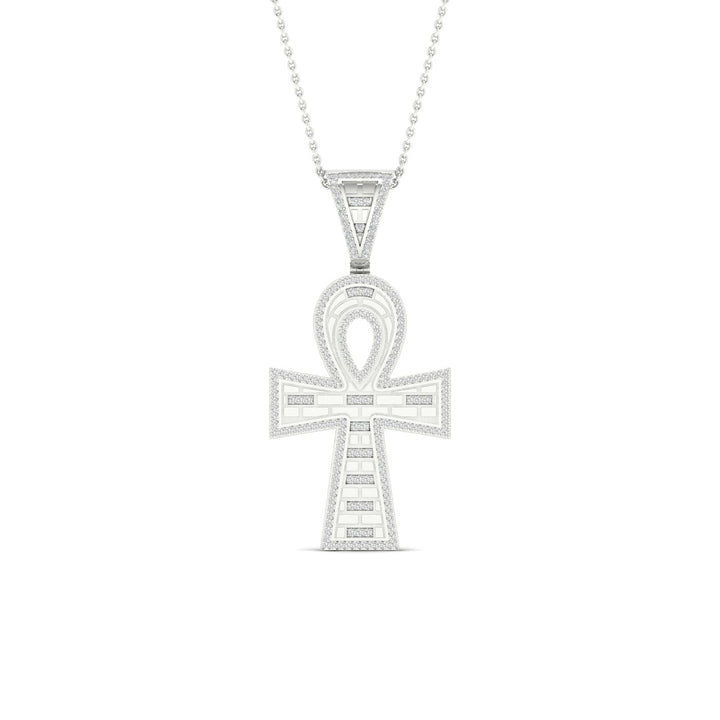 Elegant 10k White Gold 0.50CT Lab Diamond Pendant