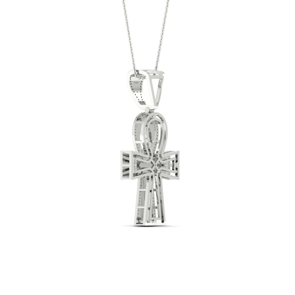 Elegant 10k White Gold 0.50CT Lab Diamond Pendant