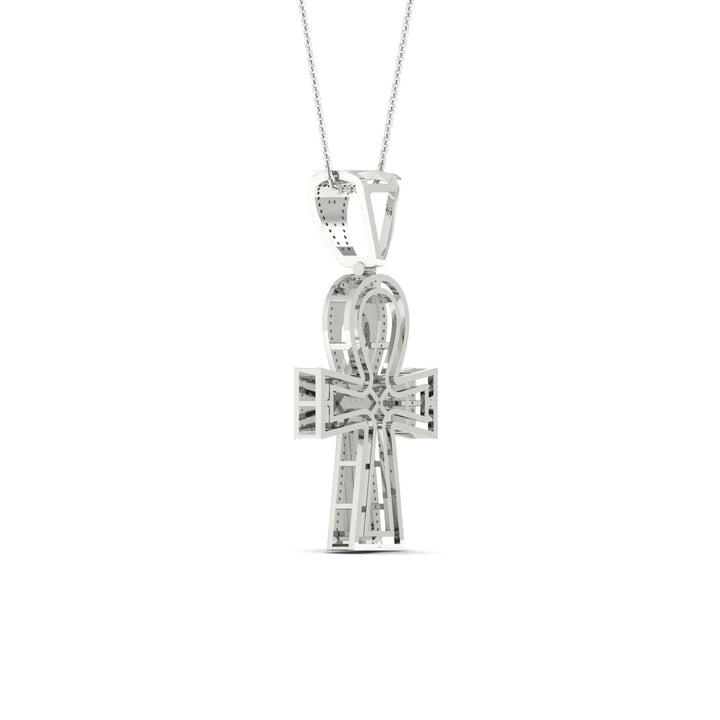 Elegant 10k White Gold 0.50CT Lab Diamond Pendant