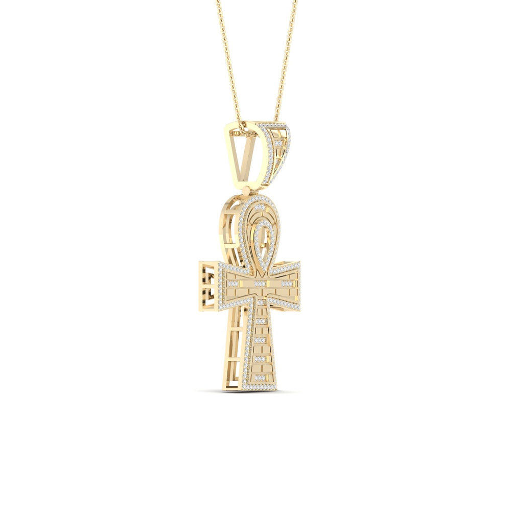 10k Yellow Gold 0.50CT Lab Diamond Pendant Necklace