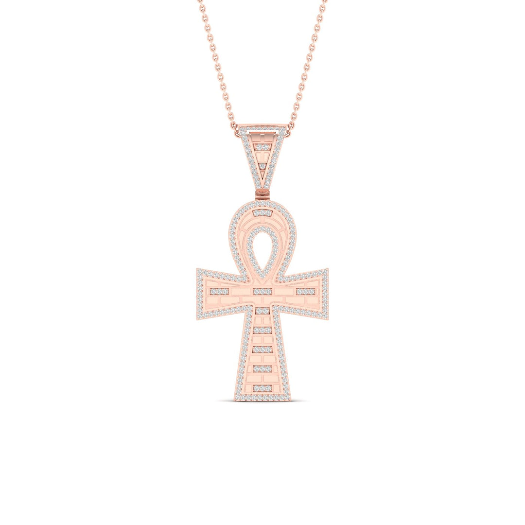 10k Rose Gold 0.50CT Lab Diamond Pendant Necklace