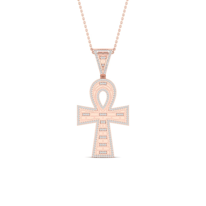 10k Rose Gold 0.50CT Lab Diamond Pendant Necklace