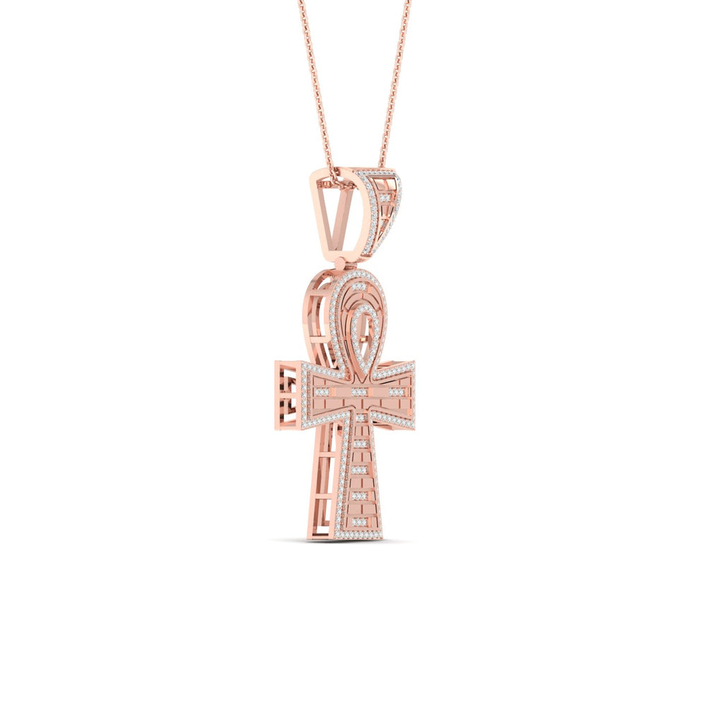 10k Rose Gold 0.50CT Lab Diamond Pendant Necklace