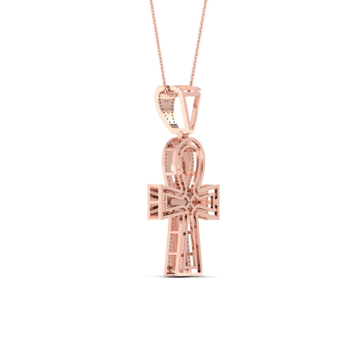 10k Rose Gold 0.50CT Lab Diamond Pendant Necklace