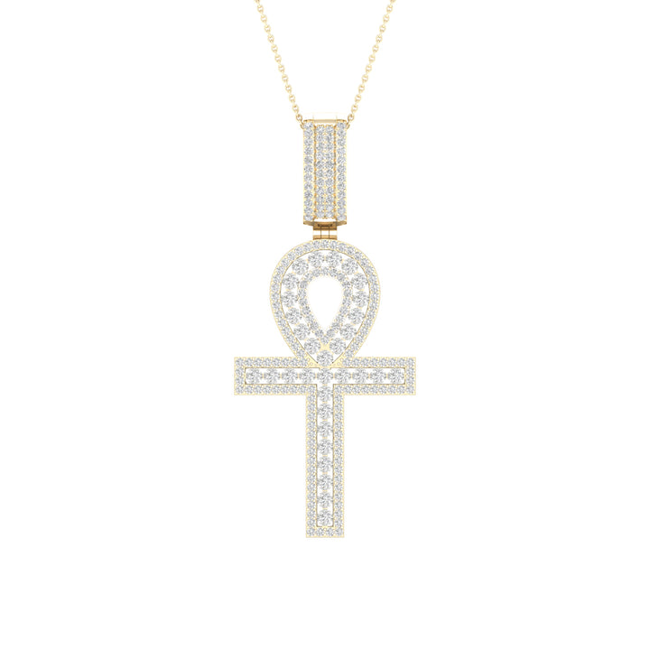 10k Yellow Gold Lab Diamond Religious Pendant - Spiritual Brilliance