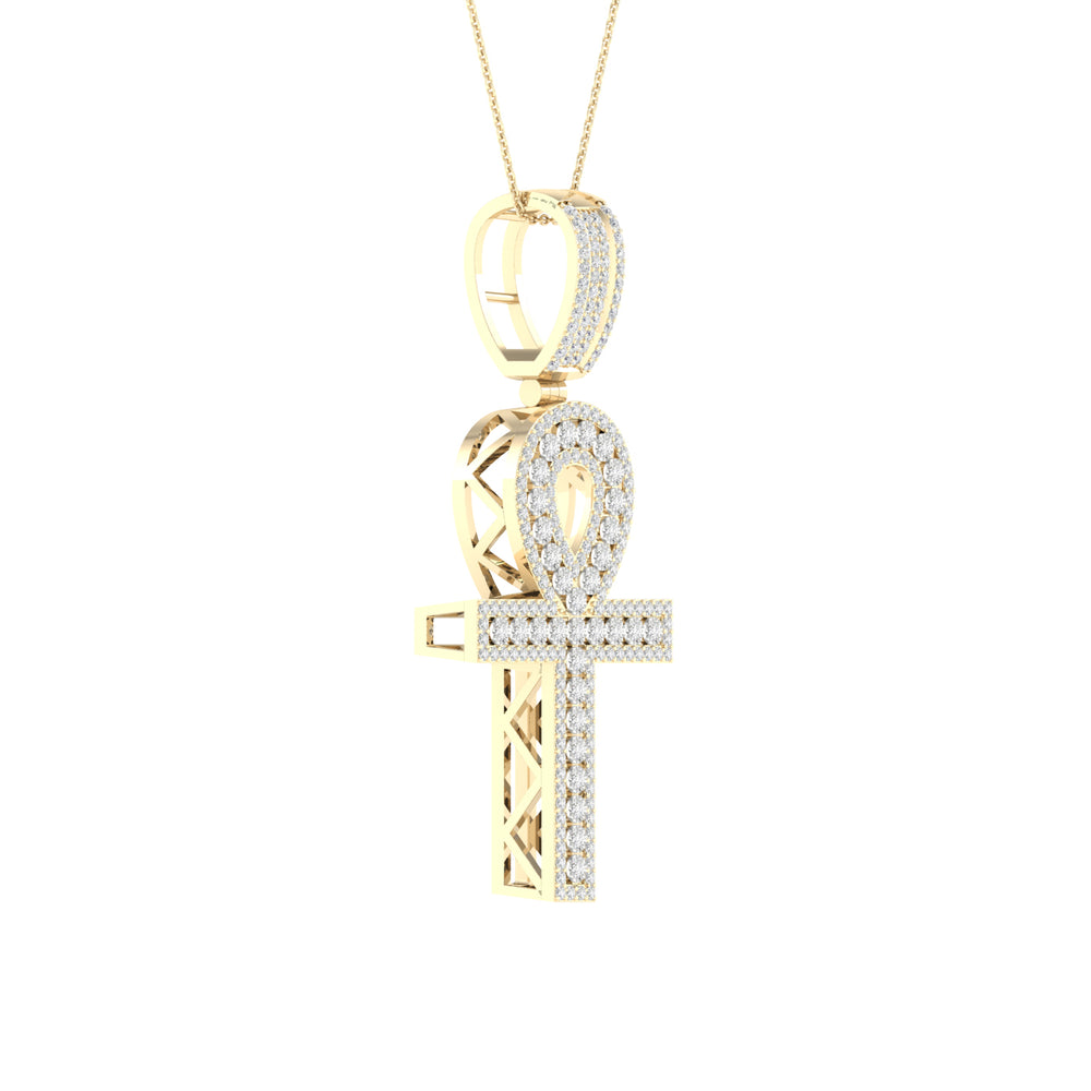 10k Yellow Gold Lab Diamond Religious Pendant - Spiritual Brilliance