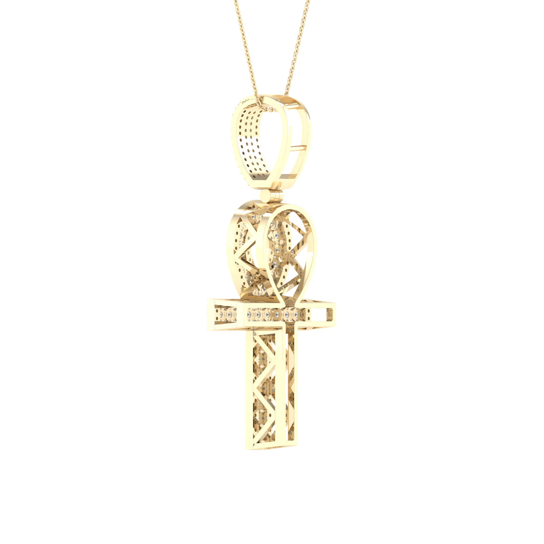 10k Yellow Gold Lab Diamond Religious Pendant - Spiritual Brilliance