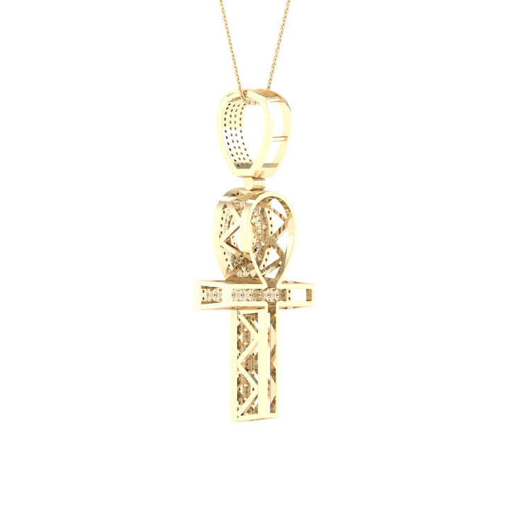 10k Yellow Gold Lab Diamond Religious Pendant - Spiritual Brilliance
