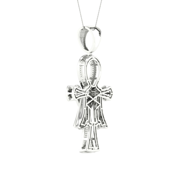 Elegant 10k White Gold 0.80CT Lab Diamond Pendant