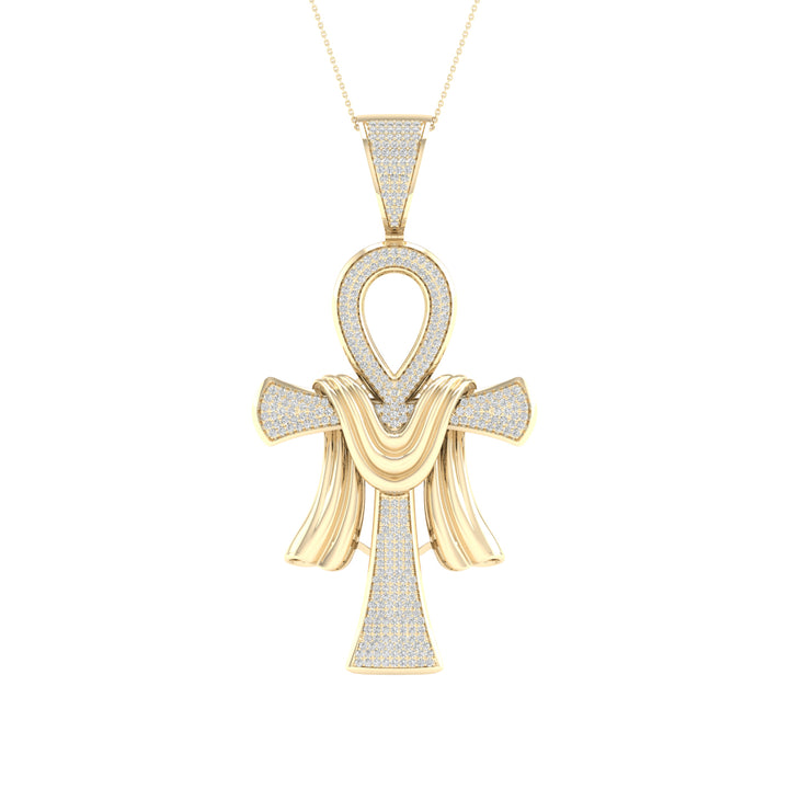 Luminous 10k Gold 0.80CT Lab Diamond Pendant Necklace