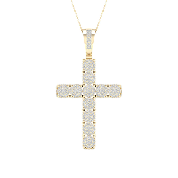 10k Yellow Gold 1CT Lab Diamond Religious Pendant Charm